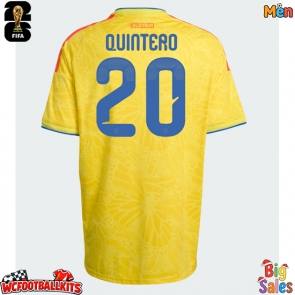 Colombia Juan Fernando Quintero #20 Replica Home Stadium Shirt World Cup 2026 Short Sleeve